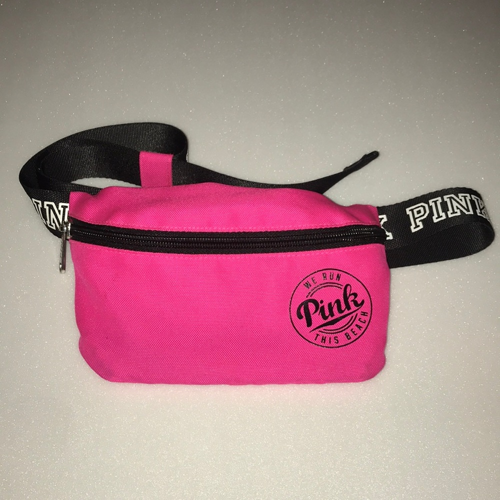 A small pink fanny pack.